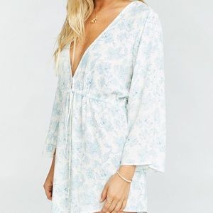 ISO blue port flora cloud roxy romper